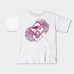 Floral Flamingo Kids T-Shirt